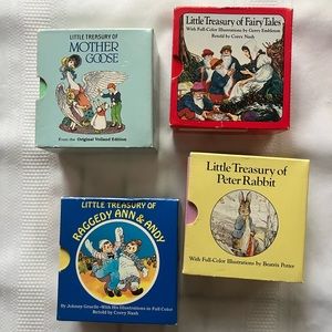 Little Treasury of Peter Rabbit/Raggedy Ann & Andy/Mother Goose/Fairy Tales Vntg